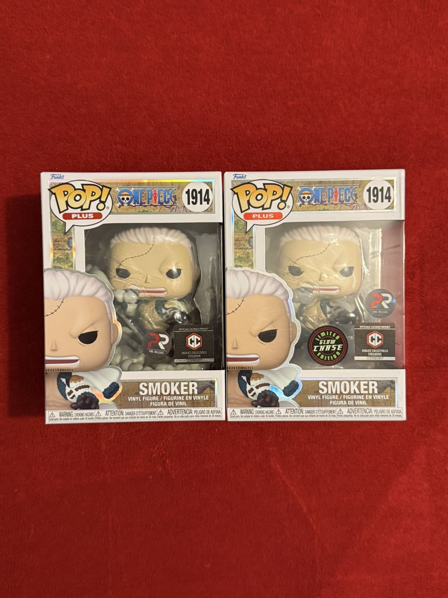 Funko Pop Animation One Piece Smoker #1914 PR Chalice Collectibles CHASE Bundle