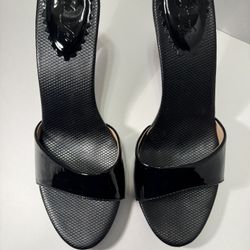 Sexy Women Stilettos-Mules High Heel-Patent Leather Sandals Party Slipper Shoes 