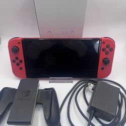 Nintendo Switch Oled Mario Red Edition - Excellent Condition - Tested And Working Perfectly - For Sale Or Trade 