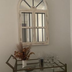 Large Distressed Window Mirror!