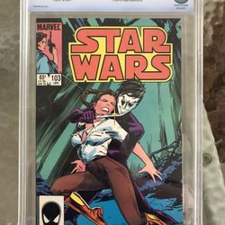 Star Wars #103 (1986) CBCS 9.6 — O/w to White; “Death” of Tai; Jo Duffy CGC