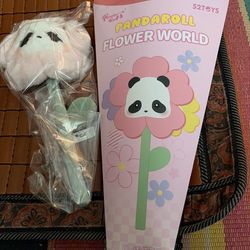 52TOYS Panda Roll Flower Plush Pink Panda Confirmed Opened 12.5in 32cm New Boxed