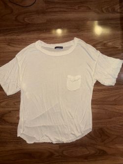 Brandy Melville Lightweight White Pocket Tee