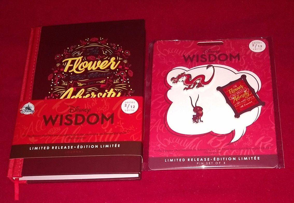 Disney Wisdom Collection Journal and Pins 2/12