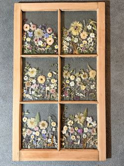 Vintage window / dried florals