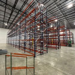 Pallet Racks Beams  Uprights Wire Decks Export Teardrop Pallet Racking Forklifts 