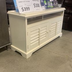54” TV Stand By Sunny Designs Off White Black Friday Sale $299 Only