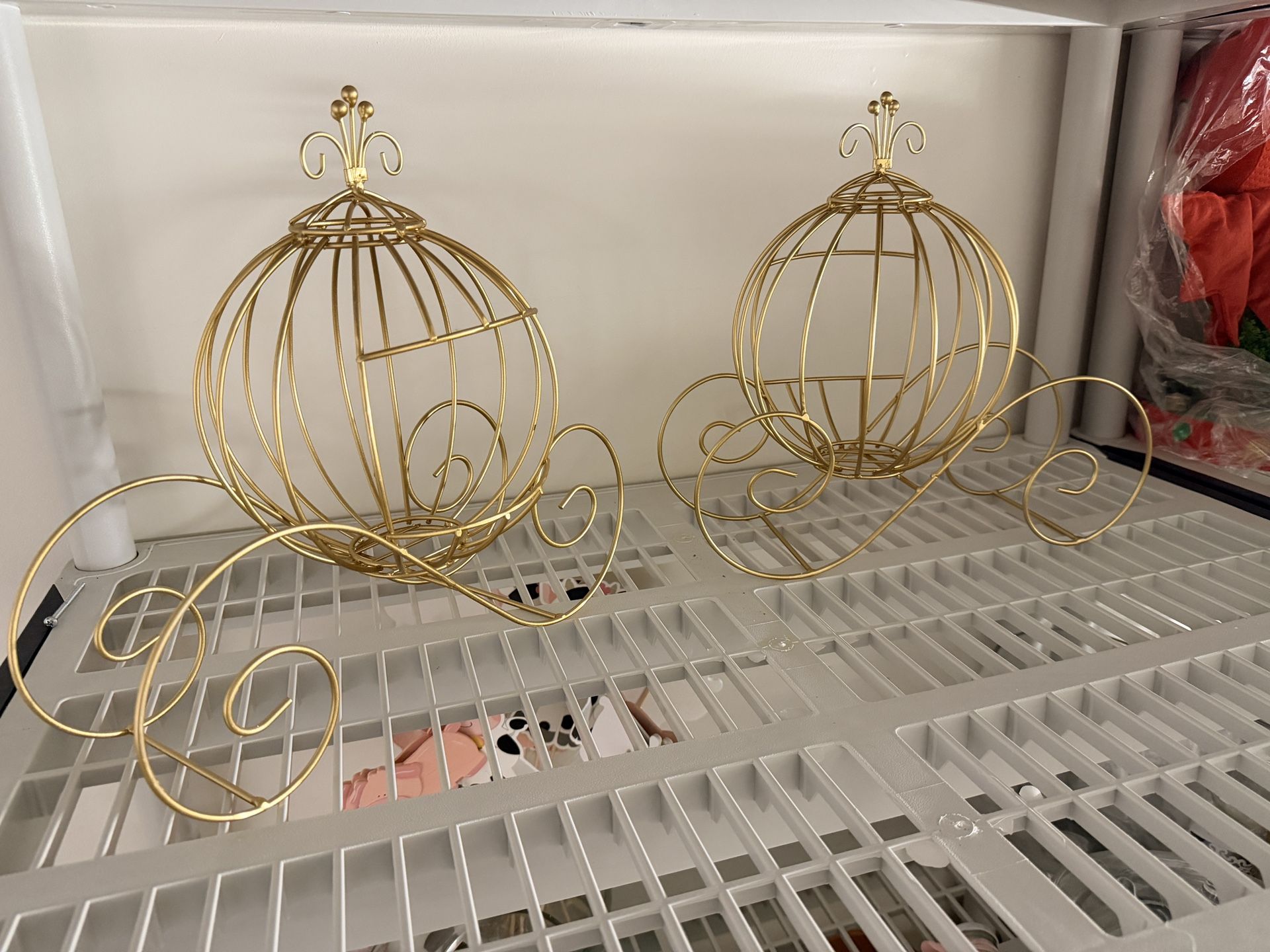 Gold Carriage Center Pieces Decorations 