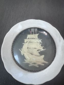 Decorative Plate With Sailing Ship