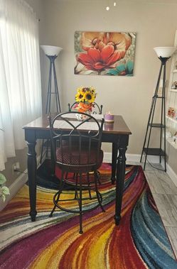 Dinning table with swivel chairs