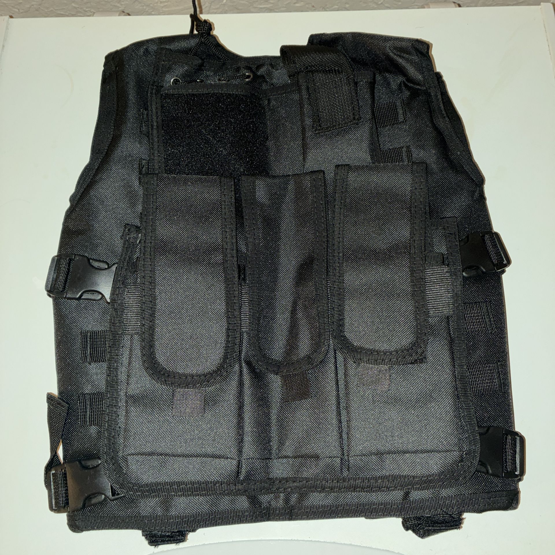 Quick Release Outdoor Tactical Vest Molle Lightweight Padded Vest w/ Mag Pouches