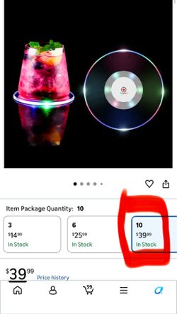 Round Ultra-Thin LED Drink Coasters