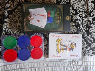 Jumbo playing cards & Poker chips