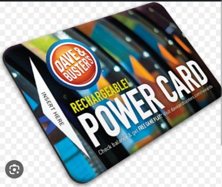 Dave and Busters Power Card 80k Tix + 1428 Game Chips