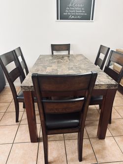 Marble Top Dining Set