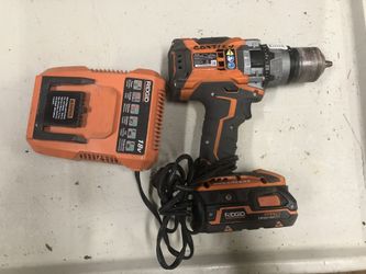 Drill, Tools-Power RIDGID W/Battery and Charger