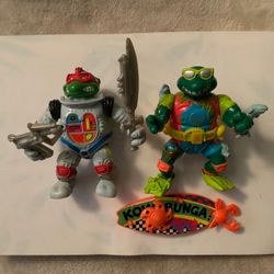 1990 Teenage Mutant Ninja Turtles Complete Sewer & Space Turtles