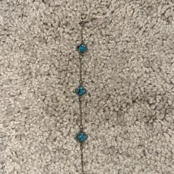 Cute Van Cleef Bracelet | Silver And Blue Bracelet | Gorgeous Bracelet |