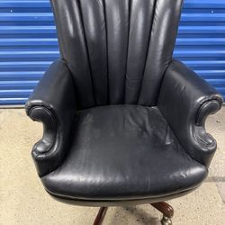 Black leather chair