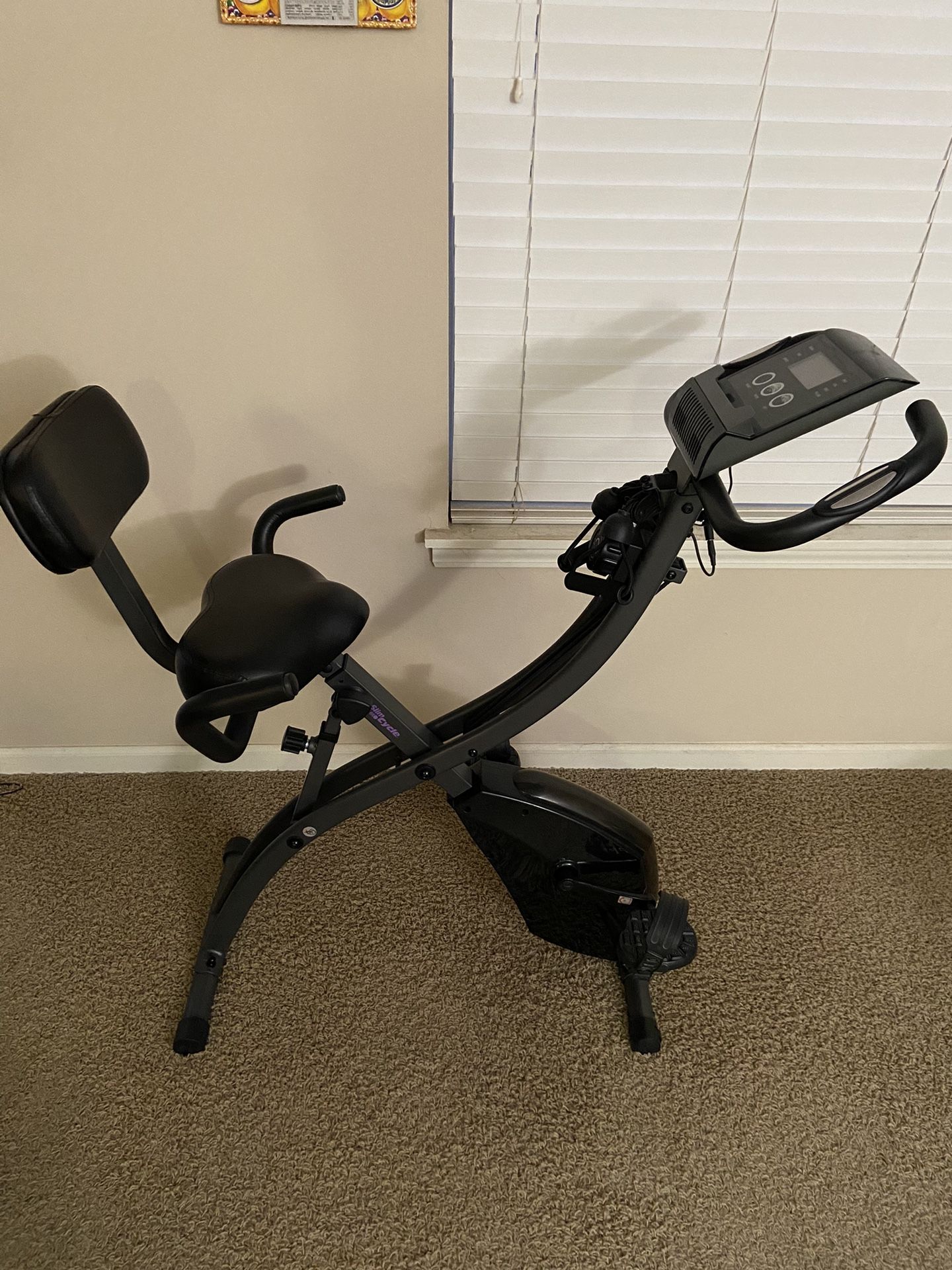 Slim Cycle Exercise Bike With Resistance Band