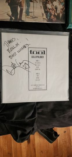 Tool Lollapalooza 1993 Signed by Danny Carey Viynl LP