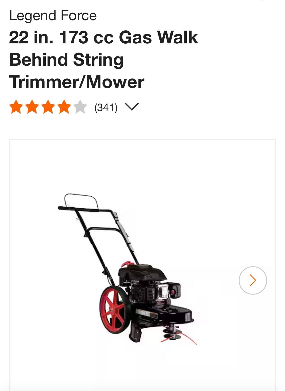22in 173 Gas Walk Trimmer Mower !!
