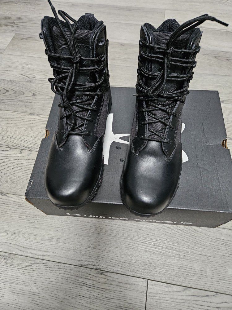 Black Under Armour Light Weight Steel Toe Boots Size: 10 Brand New