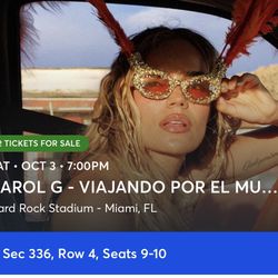 Karol G: Tropicoqueta Oct 3, $620 For 2tix