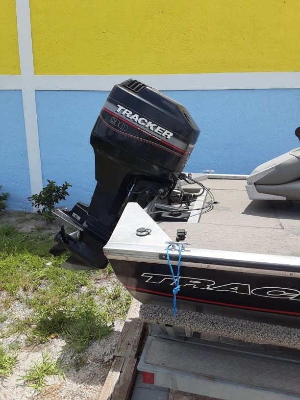 18'.5"1999 Bass Tracker 90hp.Mercury With 45lb.Troll Motor $3500.00 Orlando Area