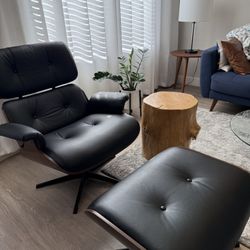 Leather Chair And Ottoman