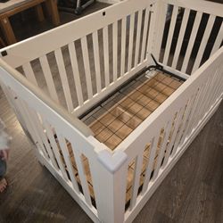 Pottery barns west elm adjustable crib for infant to toddler with pottery barn pebble air mattress
