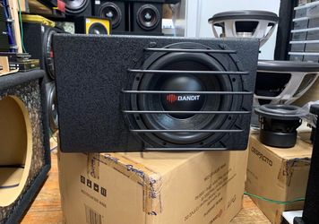 New Single 10" Bandit Car Subwoofer + Ported Enclosure