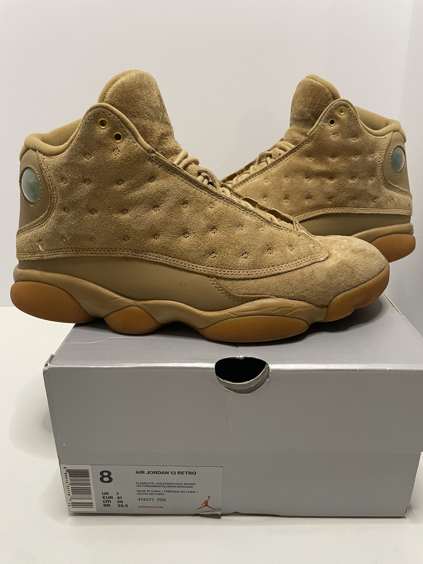 Jordan 13 Retro Wheat 2017 Sz 8 OG ALL GREAT CONDITION 