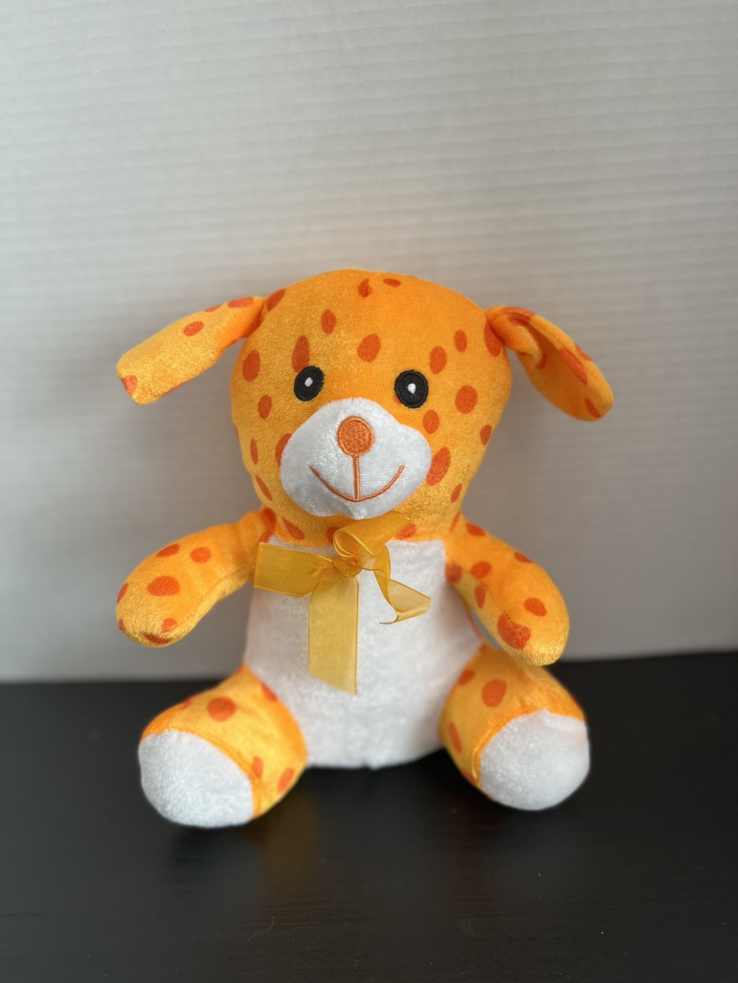 Toy works orange dog plush