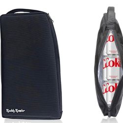 Golf Cooler bag is Custom Designed to Fit 9 cans or two wine bottles - Black