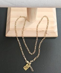 14k gold two tone necklace 18 inch