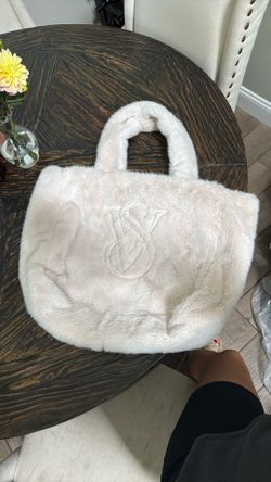 White Fur Large Tote 