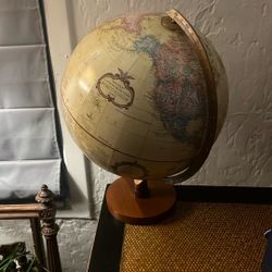 Replogle World Classic Globe, 12" Desktop World Globe For Home or Office Desk Decor Antique