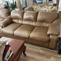 Leather Brown Couch