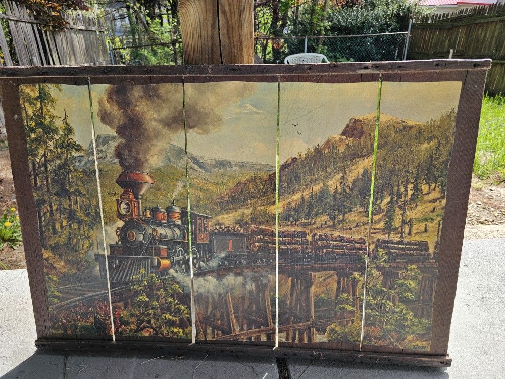 Train Grape Tray Art