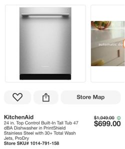 KitchenAid 24 in. Built-In Dishwasher Stainless Steel
