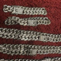 Cuban Link Bracelets/ Chains $20 Each
