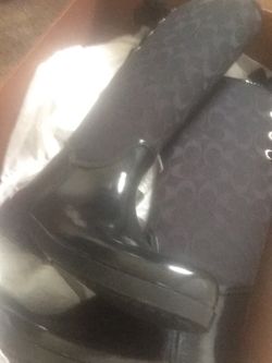 Brand new coach rain boots