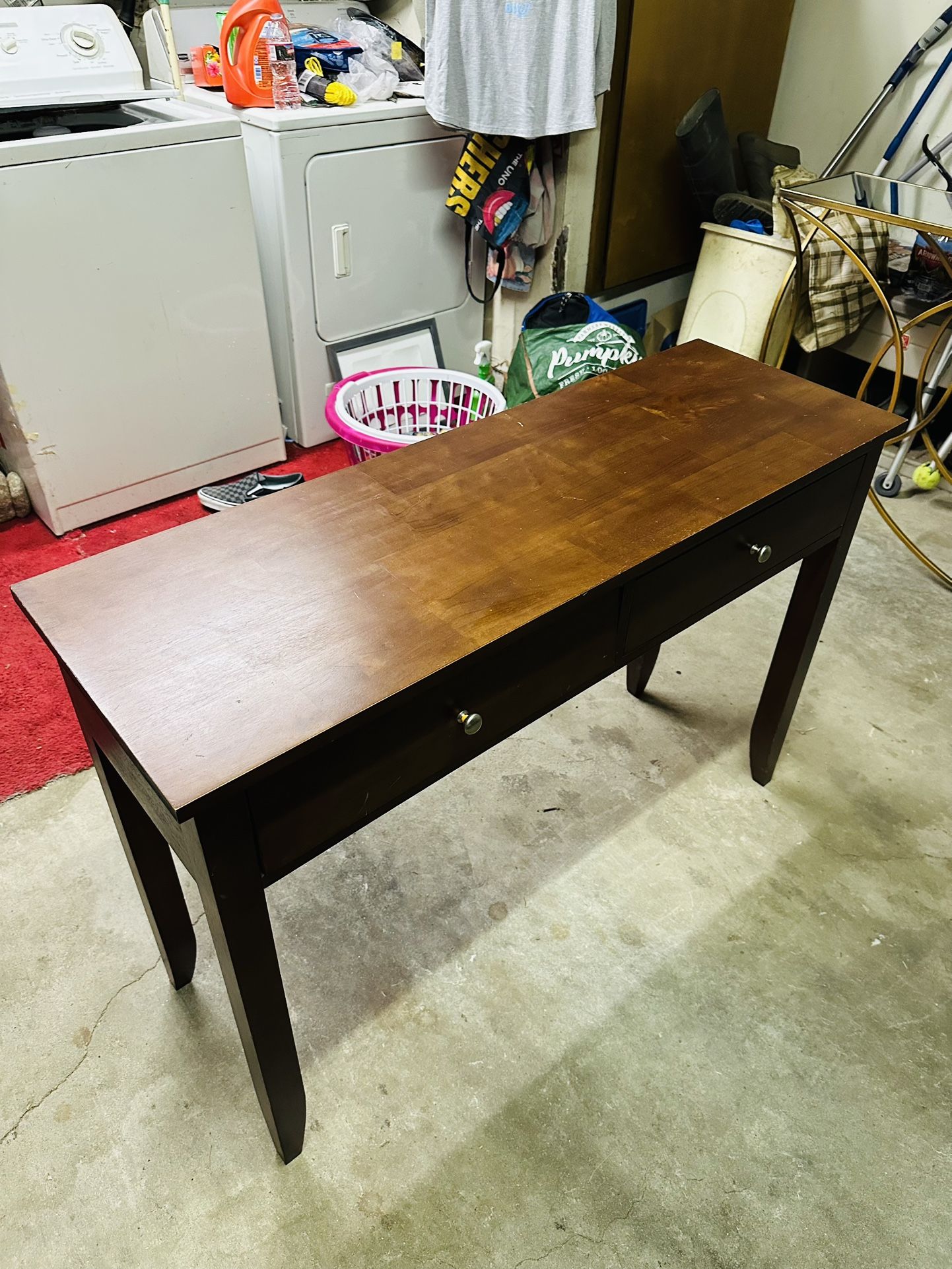 Dark Wood Console Table