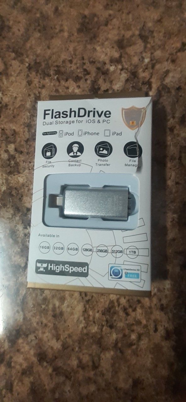 FLASH DRIVE FOR IPHONE IPADS AND IPODS 256GB NEW