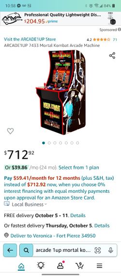 Arcade 1-up Mortal Kombat At Home Arcade System