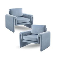 LIKE NEW 2 Blue Modern Chairs