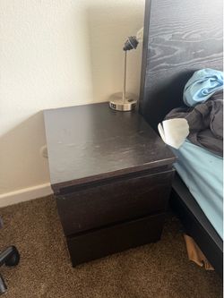 Malm Black bedside Tables/Nightstands