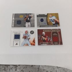 4 Game Worn Jersey Cards 