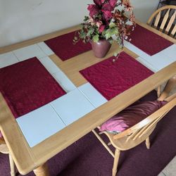 Wood Table With Chairs 